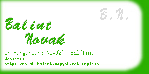 balint novak business card